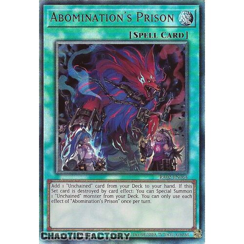 Ultimate Rare RA02-EN064 Abomination's Prison 1st Edition NM