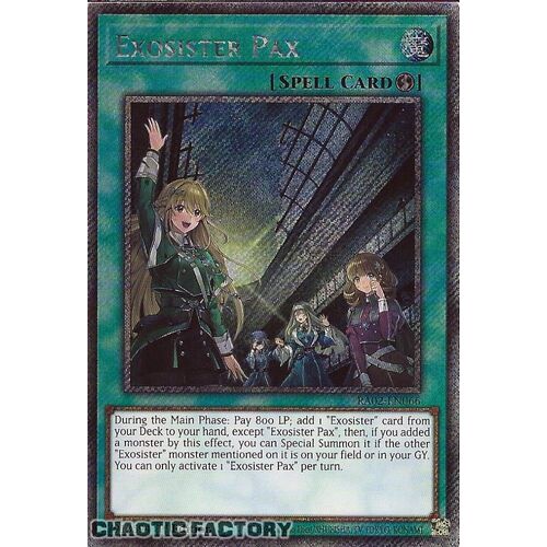 Platinum Secret Rare RA02-EN066 Exosister Pax 1st Edition NM
