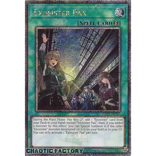 Quarter Century Secret Rare RA02-EN066 Exosister Pax 1st Edition NM