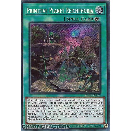 RA02-EN067 Primitive Planet Reichphobia Secret Rare 1st Edition NM