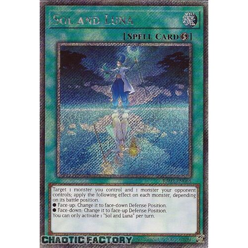 Platinum Secret Rare RA02-EN068 Sol and Luna 1st Edition NM