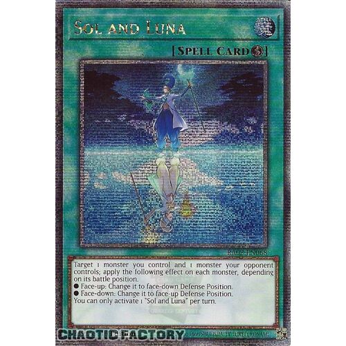 Quarter Century Secret Rare RA02-EN068 Sol and Luna 1st Edition NM