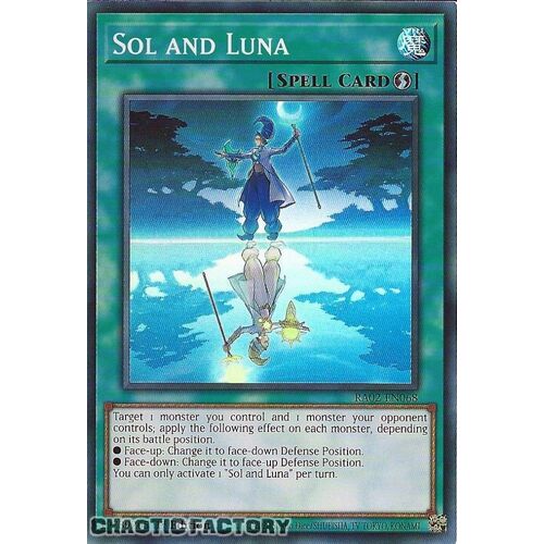 RA02-EN068 Sol and Luna Super Rare 1st Edition NM