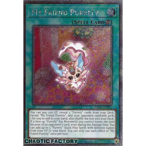 Platinum Secret Rare RA02-EN071 My Friend Purrely 1st Edition NM
