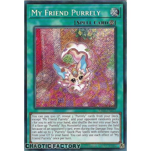 RA02-EN071 My Friend Purrely Secret Rare 1st Edition NM