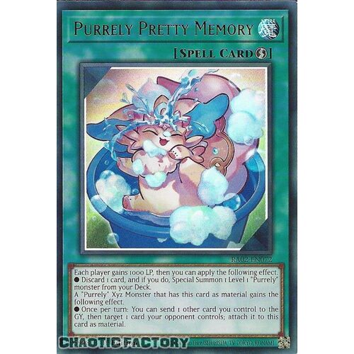 RA02-EN072 Purrely Pretty Memory Ultra Rare 1st Edition NM