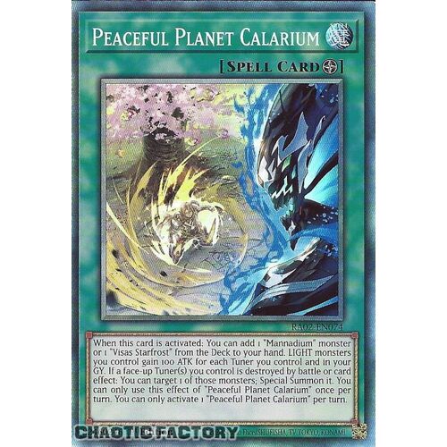 Collector's Rare RA02-EN074 Peaceful Planet Calarium 1st Edition NM