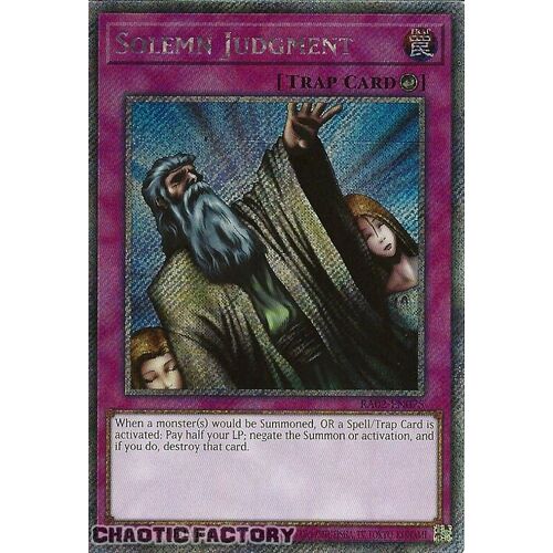 Platinum Secret Rare RA02-EN075 Solemn Judgment 1st Edition NM