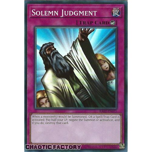 RA02-EN075 Solemn Judgment Super Rare 1st Edition NM