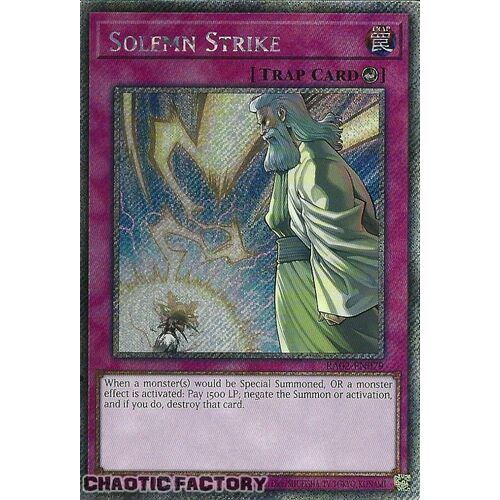 Platinum Secret Rare RA02-EN079 Solemn Strike 1st Edition NM