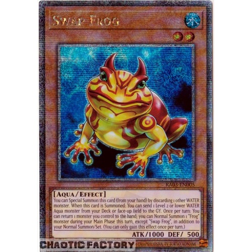 RA03-EN005 Swap Frog Quarter Century Secret Rare 1st Edition NM