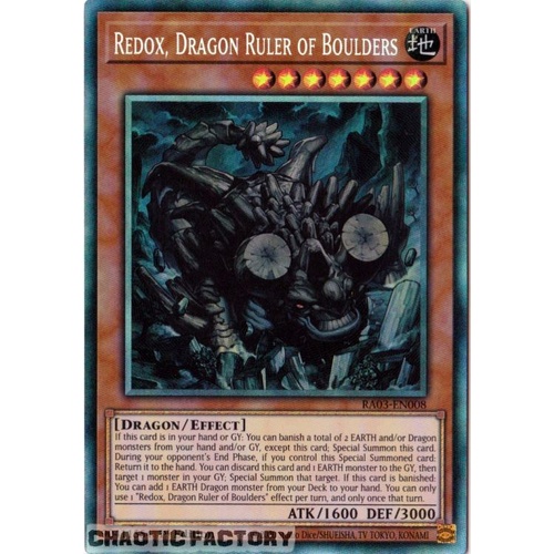RA03-EN008 Redox, Dragon Ruler of Boulders Collector's Rare 1st Edition NM