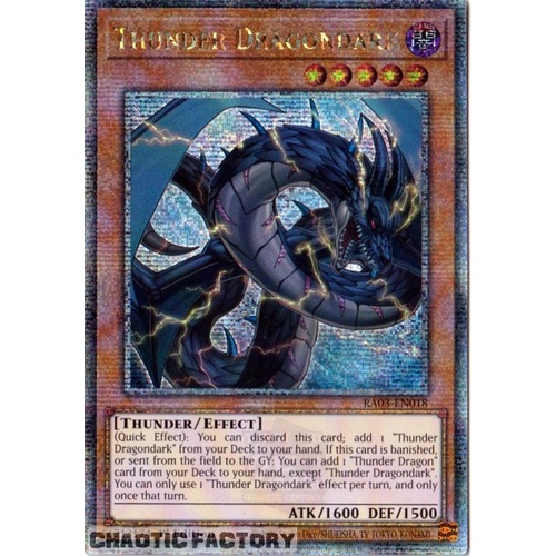 RA03-EN018 Thunder Dragondark Quarter Century Secret Rare 1st Edition NM