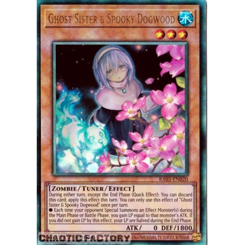 RA03-EN020 Ghost Sister & Spooky Dogwood (alternate artwork) Ultimate Rare 1st Edition NM