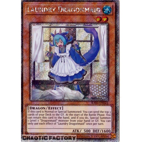 RA03-EN021 Laundry Dragonmaid Platinum Secret Rare 1st Edition NM