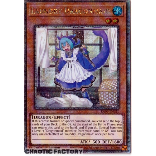 RA03-EN021 Laundry Dragonmaid Quarter Century Secret Rare 1st Edition NM
