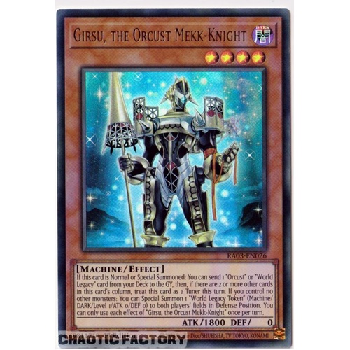 RA03-EN026 Girsu, the Orcust Mekk-Knight Ultra Rare 1st Edition NM