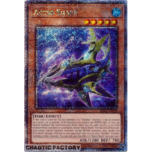 RA03-EN030 Abyss Shark Quarter Century Secret Rare 1st Edition NM