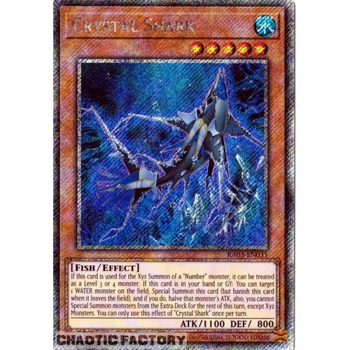 RA03-EN031 Crystal Shark Platinum Secret Rare 1st Edition NM