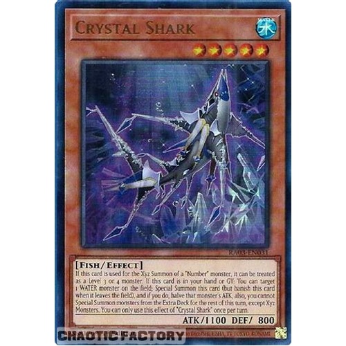 RA03-EN031 Crystal Shark Ultra Rare 1st Edition NM