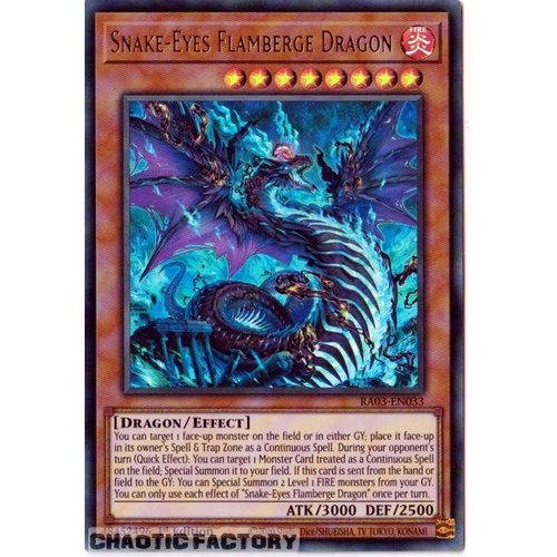 RA03-EN033 Snake-Eyes Flamberge Dragon Ultra Rare 1st Edition NM