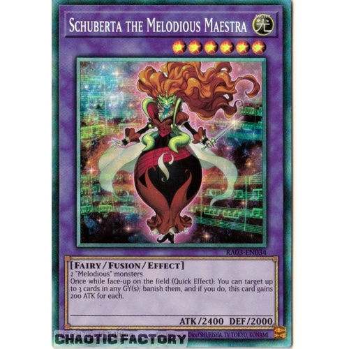 RA03-EN034 Schuberta the Melodious Maestra Collector's Rare 1st Edition NM