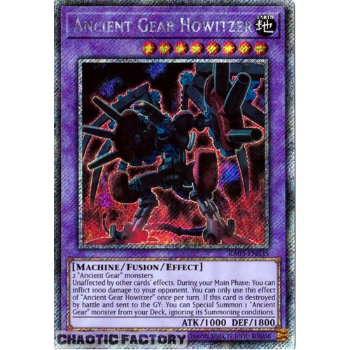 RA03-EN035 Ancient Gear Howitzer Platinum Secret Rare 1st Edition NM