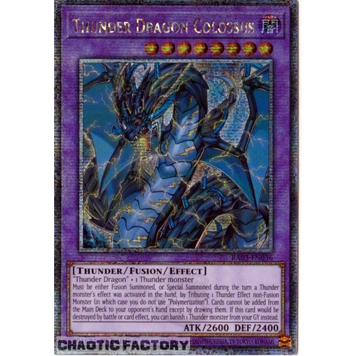 RA03-EN036 Thunder Dragon Colossus Quarter Century Secret Rare 1st Edition NM