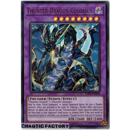 RA03-EN036 Thunder Dragon Colossus Ultra Rare 1st Edition NM