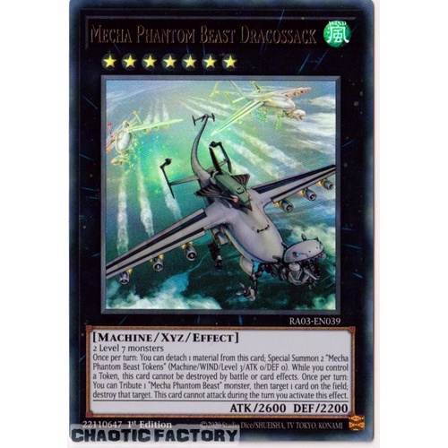 RA03-EN039 Mecha Phantom Beast Dracossack Ultra Rare 1st Edition NM