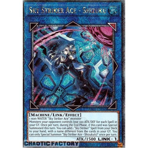 RA03-EN043 Sky Striker Ace - Shizuku Alt Art Quarter Century Secret Rare 1st Edition NM