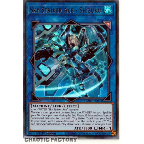 RA03-EN043 Sky Striker Ace - Shizuku Ultra Rare 1st Edition NM