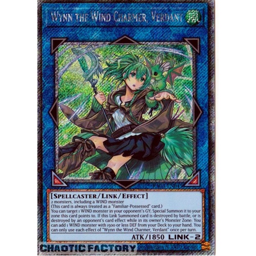 RA03-EN045 Wynn the Wind Charmer, Verdant Platinum Secret Rare 1st Edition NM
