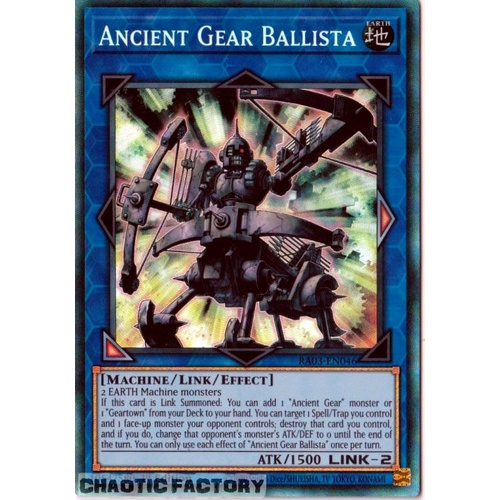 RA03-EN046 Ancient Gear Ballista Collector's Rare 1st Edition NM