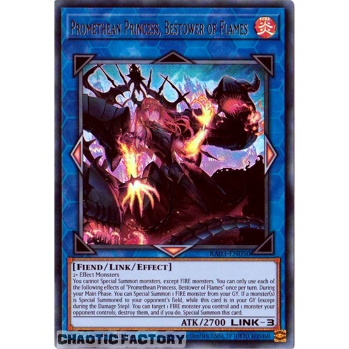 RA03-EN050 Promethean Princess, Bestower of Flames Ultra Rare 1st Edition NM