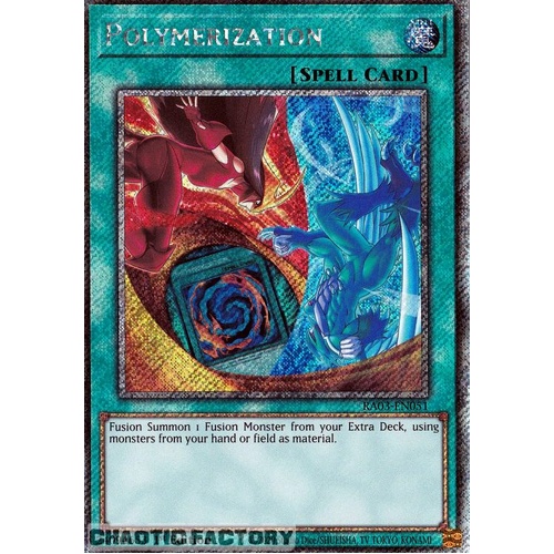 RA03-EN051 Polymerization (HERO artwork) Platinum Secret Rare 1st Edition NM