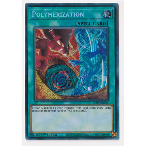 RA03-EN051 Polymerization (HERO artwork) Secret Rare 1st Edition NM