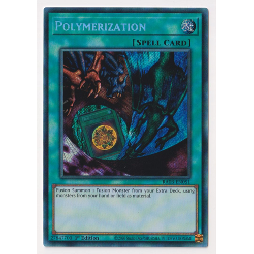 RA03-EN051 Polymerization (alternate artwork) Secret Rare 1st Edition NM