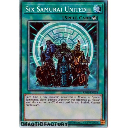 RA03-EN054 Six Samurai United Collector's Rare 1st Edition NM