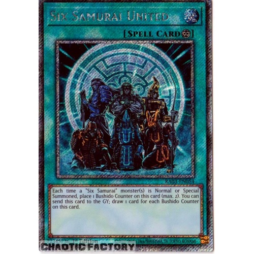 RA03-EN054 Six Samurai United Platinum Secret Rare 1st Edition NM