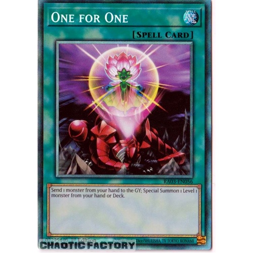 RA03-EN056 One for One Collector's Rare 1st Edition NM