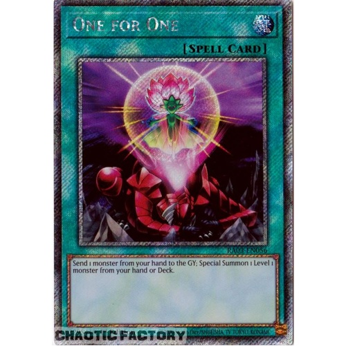 RA03-EN056 One for One Platinum Secret Rare 1st Edition NM