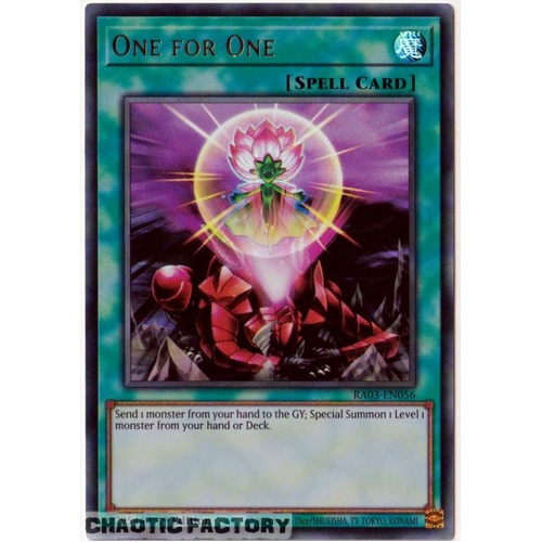 RA03-EN056 One for One Ultra Rare 1st Edition NM