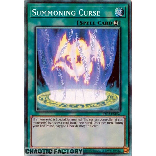RA03-EN057 Summoning Curse Collector's Rare 1st Edition NM