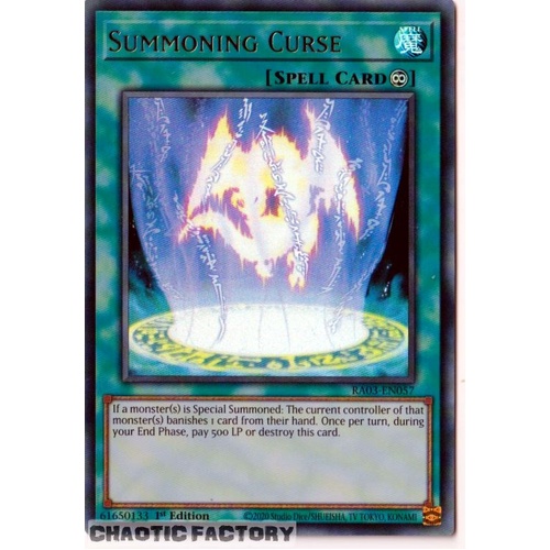 RA03-EN057 Summoning Curse Ultra Rare 1st Edition NM