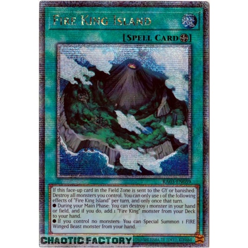 RA03-EN059 Fire King Island Quarter Century Secret Rare 1st Edition NM