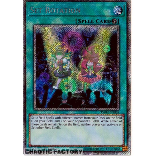 RA03-EN065 Set Rotation Platinum Secret Rare 1st Edition NM