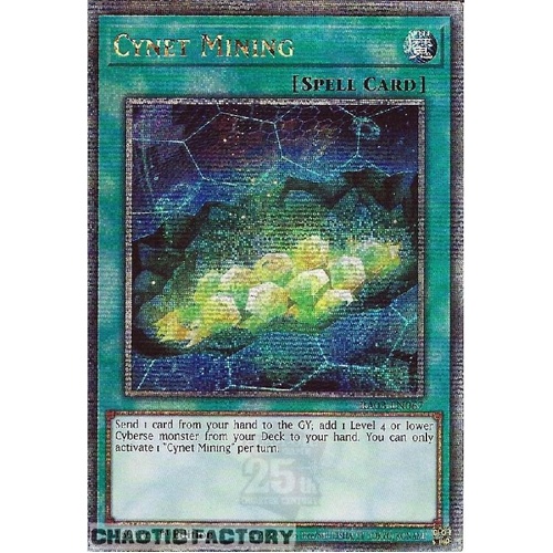 RA03-EN067 Cynet Mining Quarter Century Secret Rare 1st Edition NM
