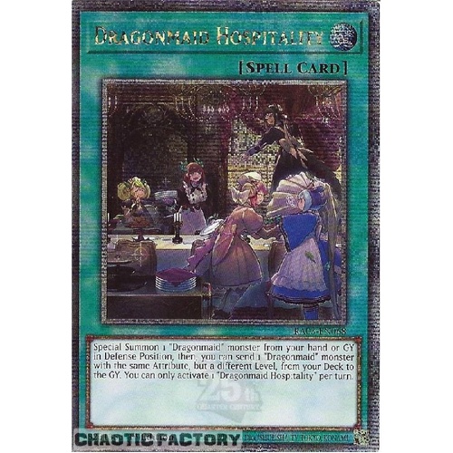 RA03-EN068 Dragonmaid Hospitality Quarter Century Secret Rare 1st Edition NM
