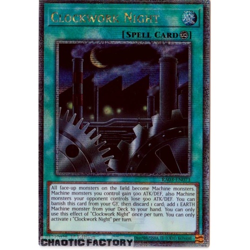 RA03-EN071 Clockwork Night Quarter Century Secret Rare 1st Edition NM